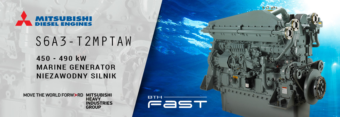 aktualnosci Niezawodny silnik MITSUBISHI S6A3-T2MPTAW - 450-490 kW | MARINE GENERATOR