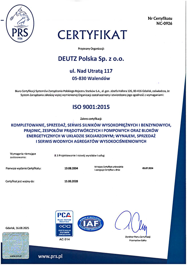 ISO - DEUTZ Polska ISO - DEUTZ Polska
