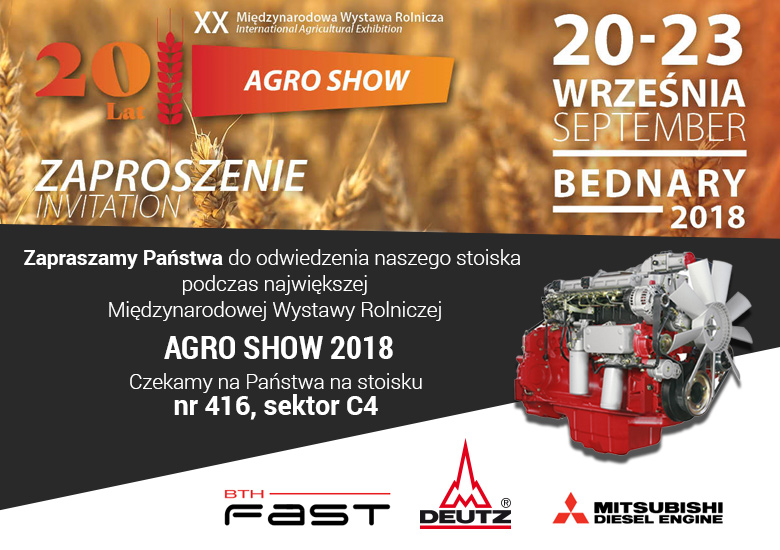 Targi Agro Show 2018 - BTH Fast Deutz